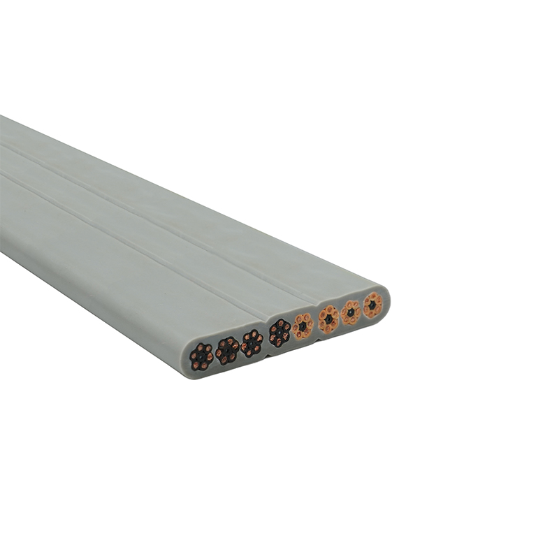 Płaski kabel podnośnikowy z miedzianym rdzeniem, izolowany PVC, w osłonie PVC