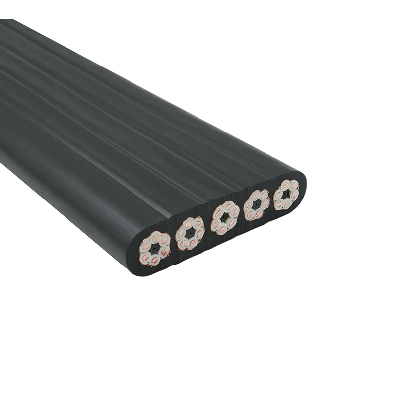 Płaski kabel dźwigowy z osłoną zespoloną