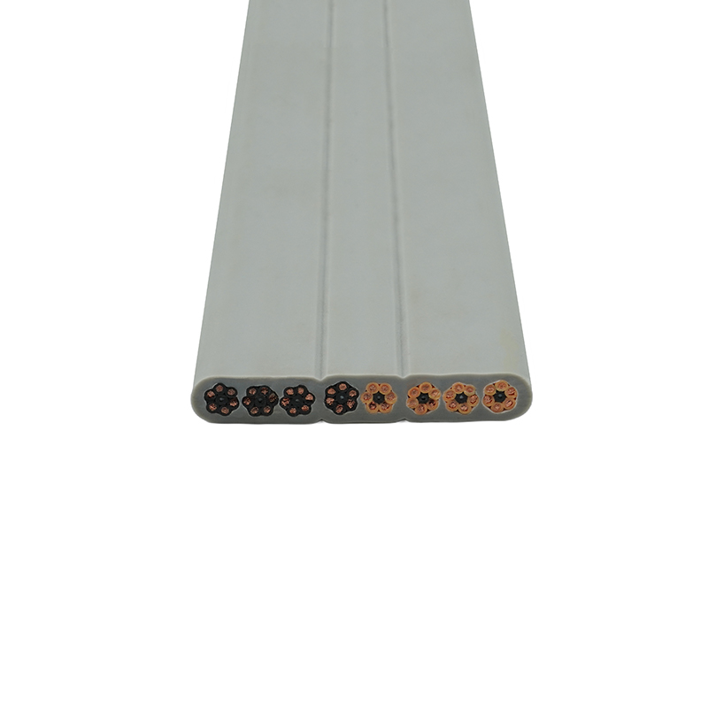 Płaski kabel podnośnikowy z miedzianym rdzeniem, izolowany PVC, w osłonie PVC