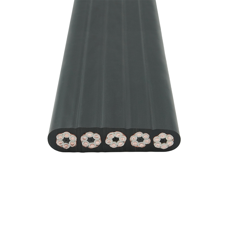 Płaski kabel dźwigowy z osłoną zespoloną