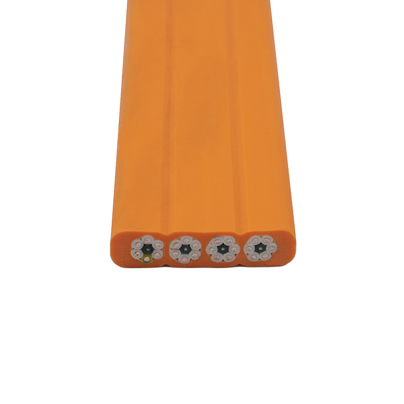 Żuraw z płaszczem złożonym, podróżujący z płaskim kablem