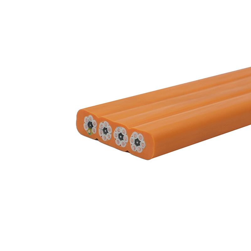 Żuraw z płaszczem złożonym, podróżujący z płaskim kablem