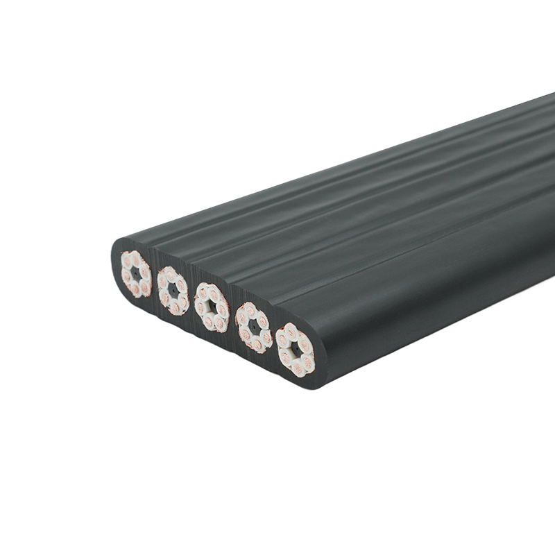 Płaski kabel dźwigowy z osłoną zespoloną