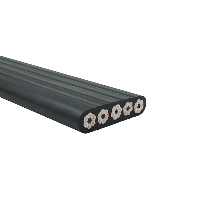 Płaski kabel dźwigowy z osłoną zespoloną