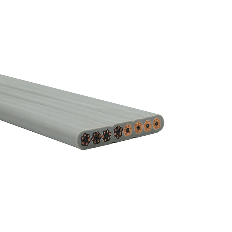 Płaski kabel podnośnikowy z miedzianym rdzeniem, izolowany PVC, w osłonie PVC